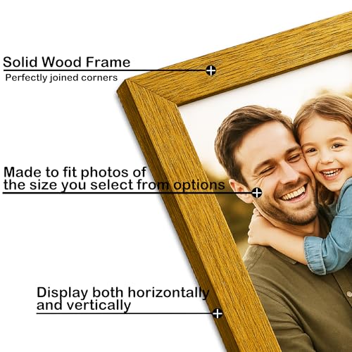 Image of Square Frame 5x5 inch | Vibrant Photo Frames For Wall Decor | Wall Photo Frames To Energize | Fine Wooden Frame | Orange Picture Frames | Birthday Photo Frame (5x5 inch, Orange)