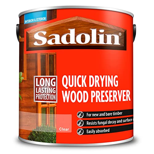 Sadolin Quick Drying Wood Preserver 2.5 litre Clear 1 Sadolin Quick Drying Wood Preserver 2.5 litre Clear