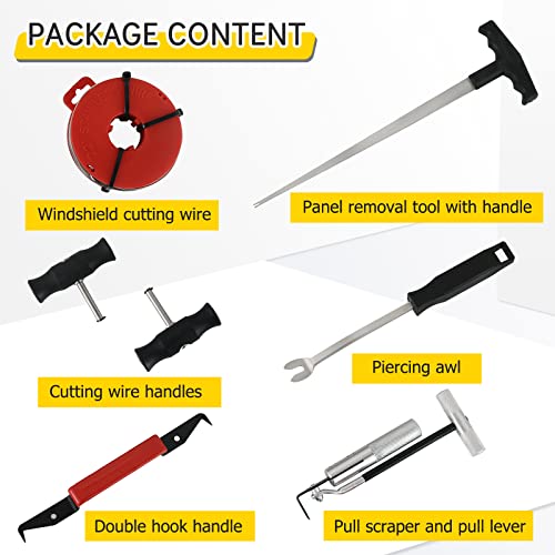 Acymner 7PCS Windshield Removal Tool Kit | Automotive Wind Glass Remover Hand Tool Windscreen Remover Set for Classic Vintage Car by Acymner - Image 2