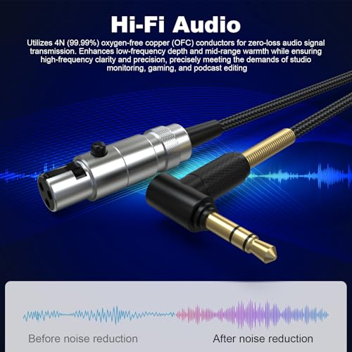 Cable Zosvoses compatible AKG K702 3.9ft miniatura 4