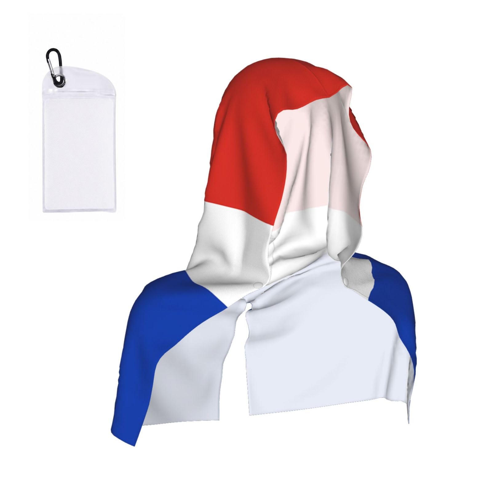 CNTDBU Flag of Paraguay Cooling Towel Hooded-Instant Chill Neck Cover for Sports, UV Cooling Rag for Running Gym