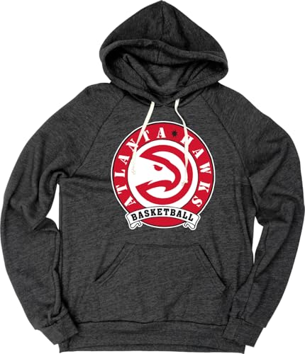 Atlanta Hawks NBA Officially Licensed Tri-Blend Hooded Sweatshirt Black, Large