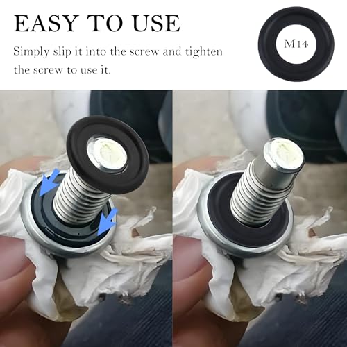 Image of 20PCS Oil Drain Plug Gasket Replace OEM#12616850,Sealability Oil Drain Plug Washer Reduced Oil Leakage,Securely Oil Plug Gasket Car Accessories for Most Cars (M14 /20PCS)