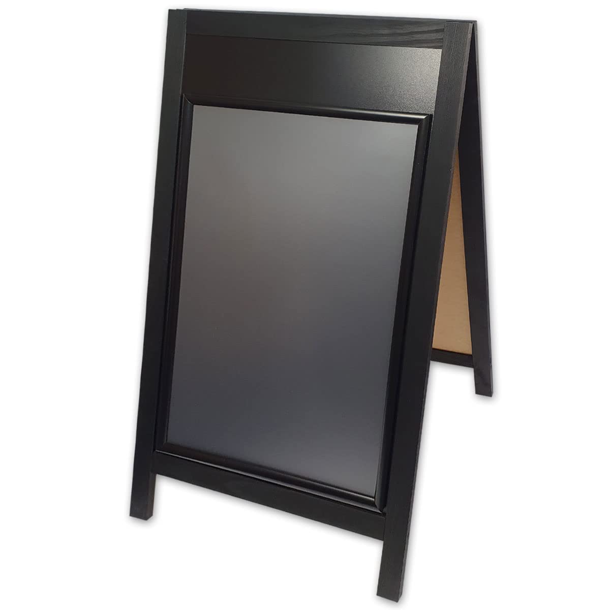 A-Board Double Side Wooden Pavement Sign Snap Frame Poster Display Stand (Wooden Frame only, A2)