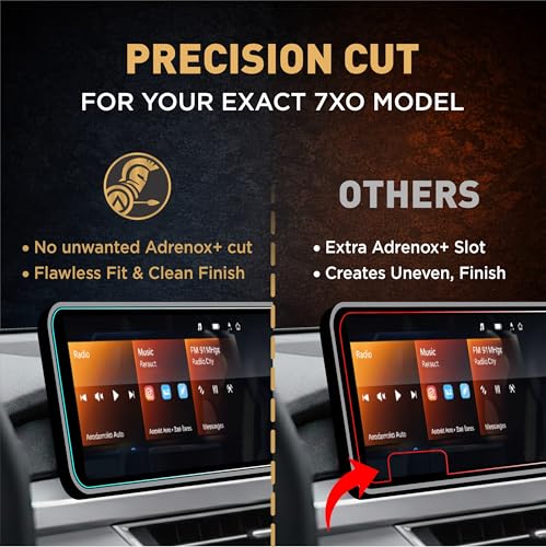 Image of Spartan Shield [2 PACK] Screen Guard COMBO for MAHINDRA XUV 7XO 2026+ || AX, AX3, AX5, AX7, AX7T & AX7L || 12.3 INCH TRIPLE SCREEN *** NO ADRENOX+ BADGE CUTOUT *** Protector + Flexible TPU Storage Panel Film | Scratch Proof | Water Resistant | Bubble-Free Installation | New XUV7XO Facelift Car Stereo Display Accessories [Not Tempered Glass] *** CHECK ADRENOX+ Badge Before Ordering***