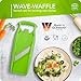 Börner Wave-Waffle PowerLine Crinkle Cut Vegetable Slicer (Green) • Slicer for Wave & Waffle Cut • Wavy Vegetable Cutter • Slicer for Lattice Potatoes & Chips • Wavy Potato Slicer