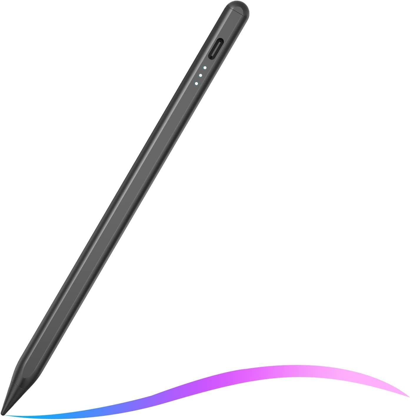Product image of Stylet Tactile Magnétiqu, PINKCAT Stylet iPad, Stylo à Ecran Tactile, Stylus Pen avec Rejet de Paume, Adsorption Magnétique, Embouts de Rechange pour iPad 10/9/8/7/6, Pro 11/12.9, air 3/4/5 - Noir