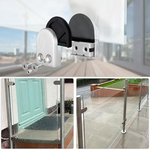 Abrazaderas de vidrio de 10-12mm para soporte de clip de cristal plano 6