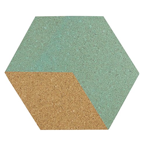 Wall Pops Wallpops Wpk2347 Blue Hex Green Cork Organizer Shapes #TOP3