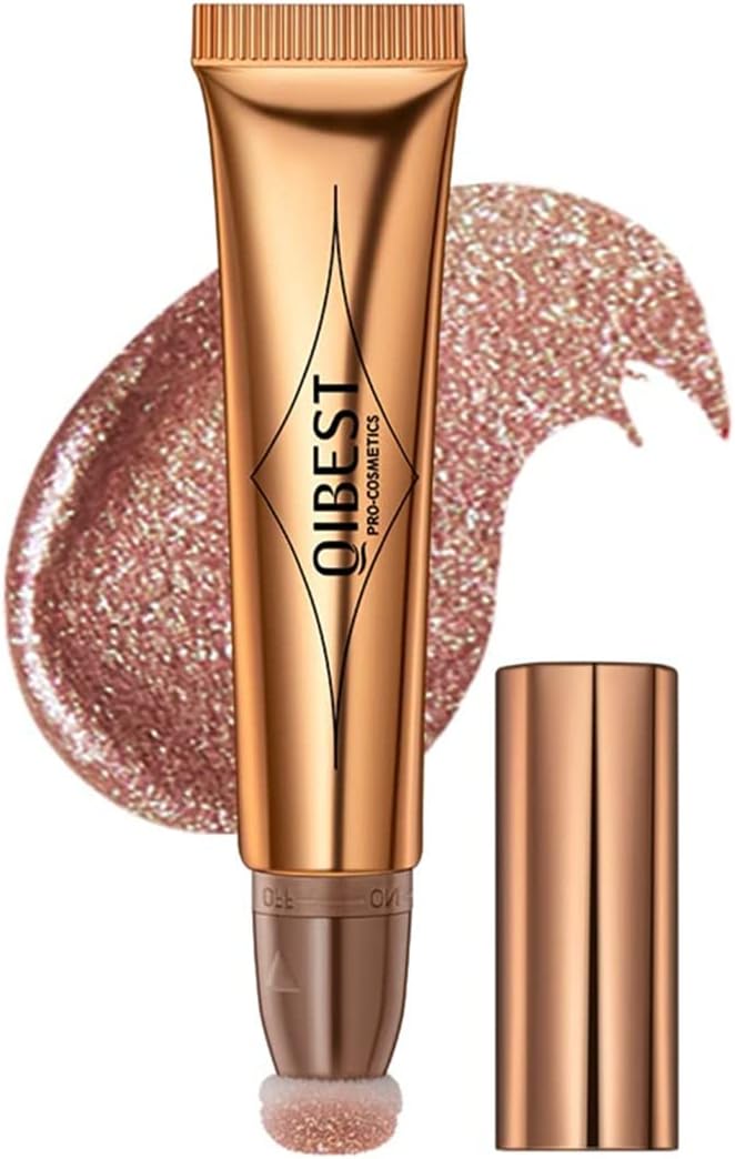 Liquid Contour Beauty Wand, Face Highlighter & Bronze Stick, Cushion Applicator Included, Long Lasting Face Highlighter Bronze Makeup Stick 05#Rose