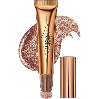Liquid Contour Beauty Wall Face Highlighter and Bronze Stick Attached with Pillow Applicator Shimmer Long Lasting Silky Cream Face Highlighter Bronze Makeup Stick 05# Rose