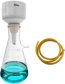 Buchner Funnel Filter Flask Set with 1000ml Filter Bottle and 80mm Buchner Ceramic Funnel Which Used in Laboratory
