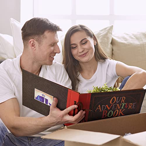 Vienrose VR-300-03-F Scrapbook Photo Album Our Adventure Book Up Movie Scrap Photo Book Embossed Words Diy Memory Book For Couple Travel Friend thumb #5