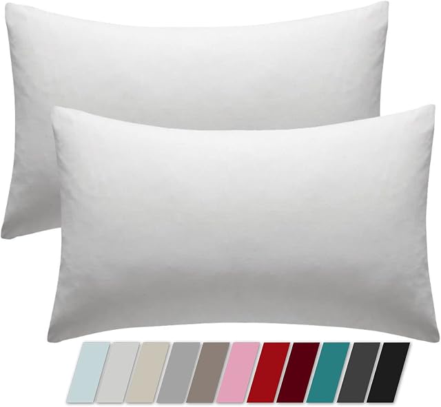 Adam Home Cotton Rich Pillow Protectors Pillowcases Pack Of 2 Hotel Quality Premium Touch Comfort Pillow Encasements Pillow Cases 2 Pack Long Lasting Soft & Comfortable Pillow Cases 50x75 cm White
