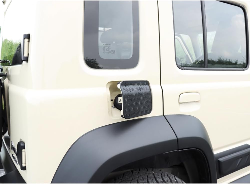 ABS Car Exterior Fuel Tank Cover Oil Gas Cap Door Cover Trim for Suzuki Jimny 4-Door 5-Door 2023 2024 2025 (Black Type B)