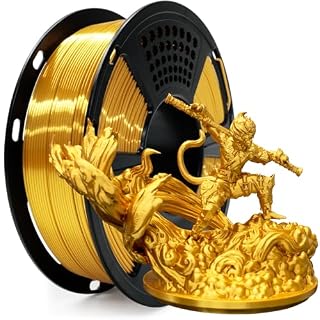 GEEETECH PLA フィラメント 1.75mm シルクゴールド、 3Dプリンター用フィラメント、寸法精度+/-0.02mm 正味量1KG (silk gold)