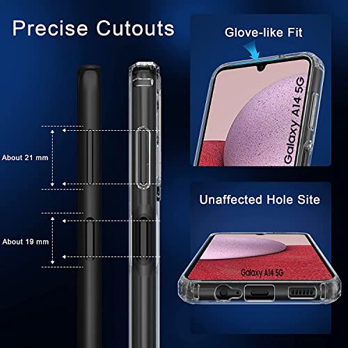 Image of for Back Case Cover Bumper Flexible Silicone Transparent Back Cover for Samsung Galaxy A14 - Transparent