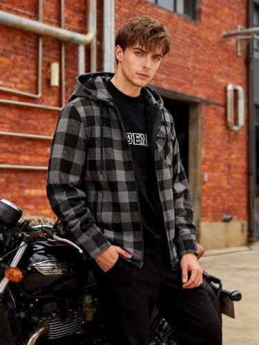 [Prime] ZITY Men's Plaid Flannel Hoodie Shirt Jacket (Various) - image 2