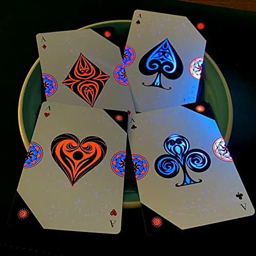 Miniatura 7 de Baraja de cartas de póquer con fluorescencia púrpura para niños y adultos, baraja de cartas para juegos de cartas para fiestas