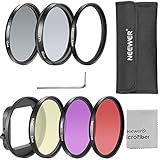 Neewer 52MM Filter Kit for Gopro Hero 3+/4: (6)Filters (UV + CPL+ FLD + ND4 + Yellow + Red) + (1)52mm Lens Filter Ring Adapter + (1)Microfiber Cleaning Cloth + (1)Filter Carrying Pouch