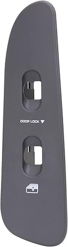 Miniatura 6 de Obaee Cubierta para interruptor de control de ventana, panel de interruptor de puerta lateral del pasajero, borde bisel compatible con Dodge Ram