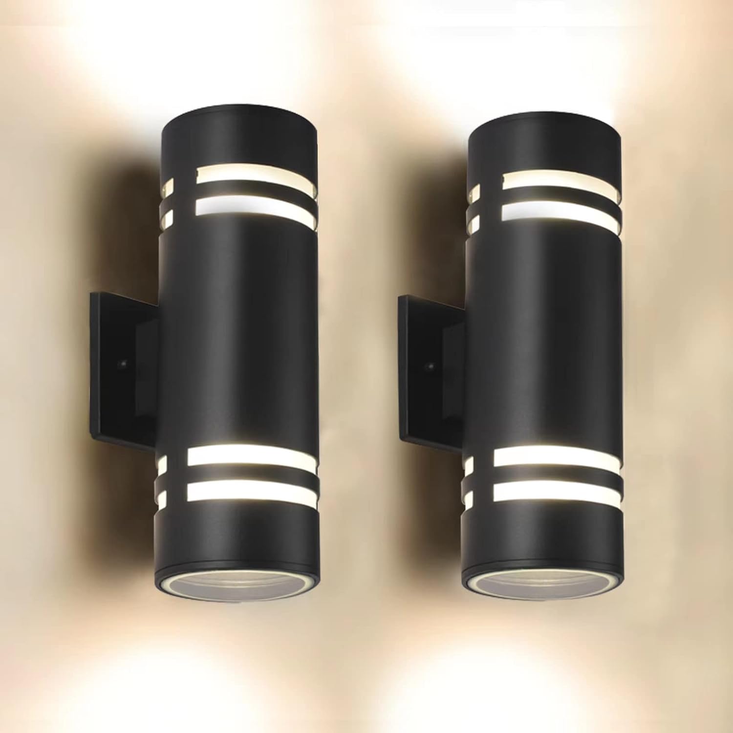OUTKEIEI Outdoor Wall Sconces, Exterior Black Wall Lights, Mondern