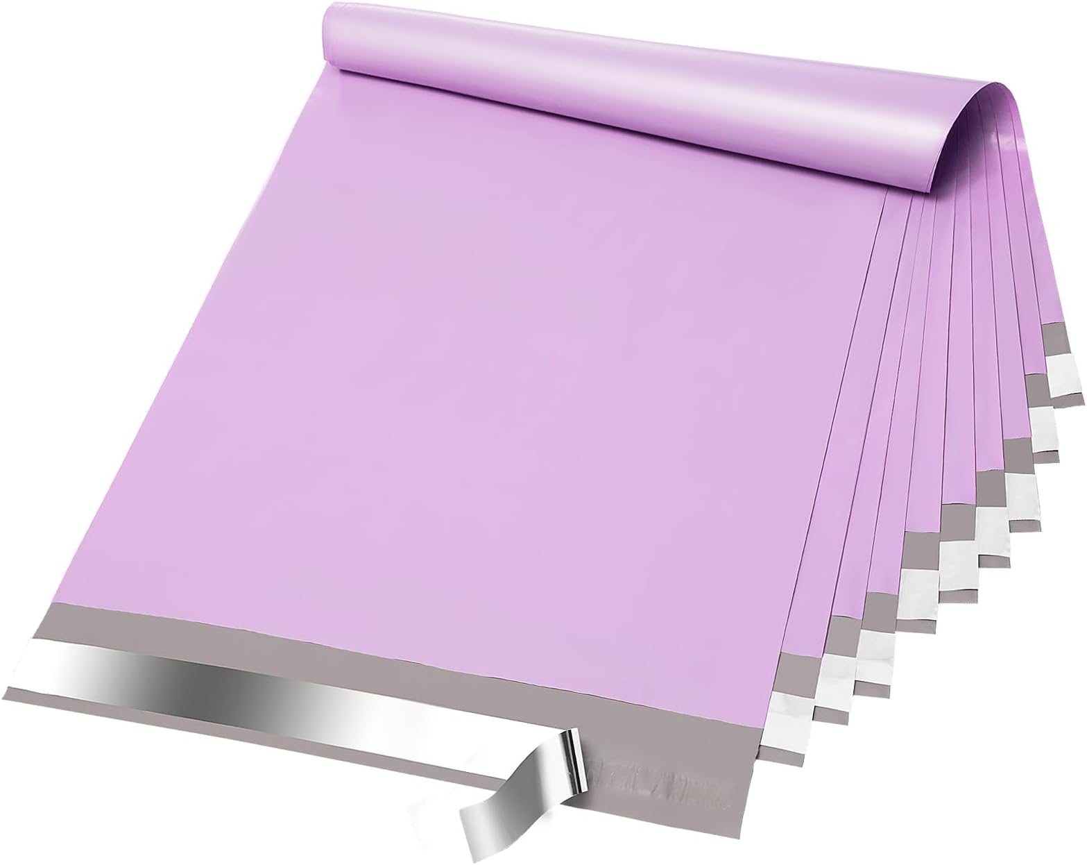 Fuxury Poly Mailers 12x15.5Inch 50 Pcs, Waterproof Shipping Bags for Clothing, Strong Adhesive Heavy Duty Shipping Mailing Envelopes, Self Seal Mailers Poly Bags for Business,Light Purple