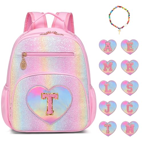 I IHAYNER Mochila infantil com glitter, para meninas, leve, pré-escolar, presente personalizado