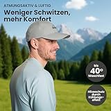 iQ-UV Schutz Kappe Unisex Weiß 55-61cm – Atmungsaktive Laufkappe für Herren & Damen – Bequeme Running Cap für Sommer – Sonnenkappe für Herren & Damen ideal für Outdoor-Aktivitäten