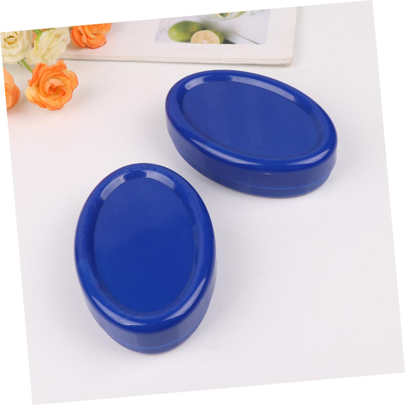 2piezas Organizador De Clips Magnético De Azul Caja De Almacenamiento Para y Escuela