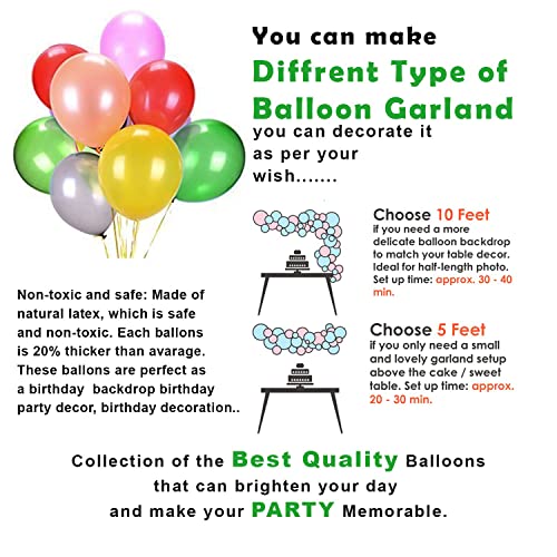 Image of Party Propz Happy Birthday Balloons Decoration Kit - 47Pcs Multicolour Birthday Decoration for Kids Boys Adult Men Husband