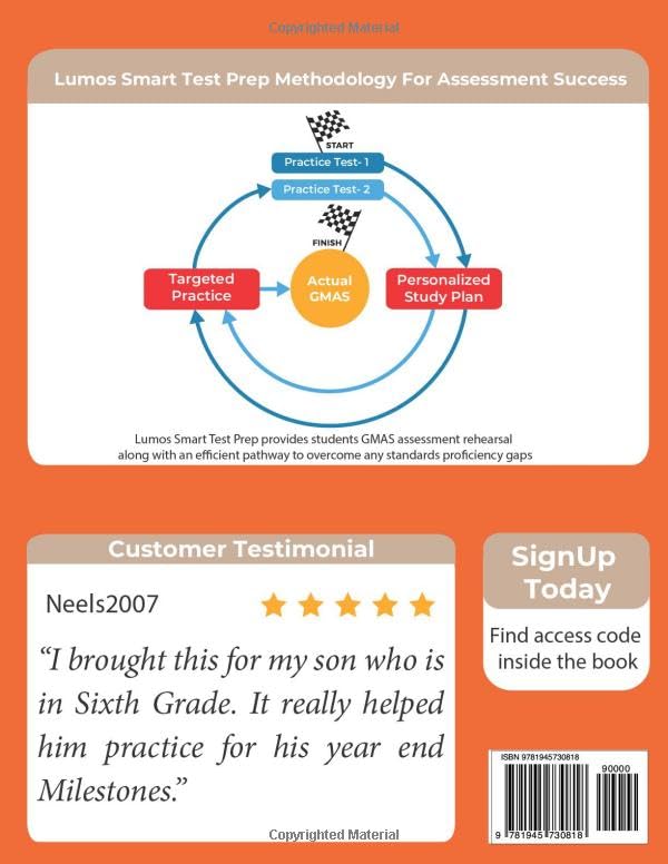 Georgia Milestones Assessment System Test Prep: Grade 6 English Language Arts Literacy (ELA) Practice Workbook and Full-length Online Assessments: GMAS Study Guide (GMAS by Lumos Learning) - Image 2