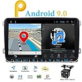 4.【Pantalla de alta resolución】La radio Bluetooth coche Android tiene 9 pulgadas 1024 x 600 píxeles HD pantalla táctil. Pantalla táctil curvada 2.5D que te ofrece una sensación táctil perfecta. Dab Car Stereo le proporcionará una excelente experiencia visual. Necesita compra adicional. Soporta llamadas manos libres y reproduce música a través de la conexión Bluetooth.
