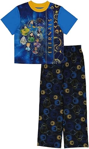 Marvel Conjunto de pijama de 2 piezas de ajuste holgado para niños, pijama de superhéroe, suave y lindo para niños