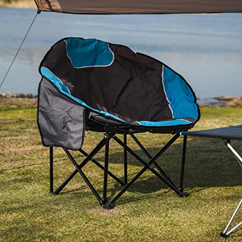 Kahoo Camping Chairs Folding Oversized Padded Moon Sofa Chairs Outdoor Leisure Chairs With Carry Bags For Outside, Patio, Beach, Camping, Lawn, Hiking, Picnic, Fishing, Sport Indoor Outdoor #TOP12