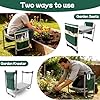 Garden Kneeler and Seat with 11.5 Wide Pad, Foldable Garden Stool with 2 Tool Bags, Heavy Duty Garden Kneeler for Gardening, Women, Horticulturist