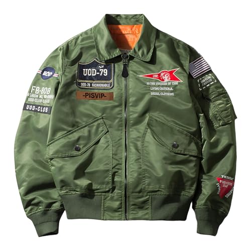 Chaqueta de béisbol para hombre, cortavientos ligero de cuello alto estilo universitario