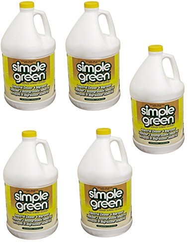 Simple Green 14010 Industrial Cleaner & Degreaser, Concentrated, Lemon LLPoQy, 5Pack (1 Gallon Bottle)