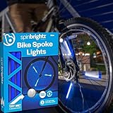 Brightz SpinBrightz LED Bike Wheel Lights - Kids Bike Lights for Night Riding - Bike Accessories for Boys, Girls & Adult Bikes - Cool Stocking Stuffers for All Ages (Blue)