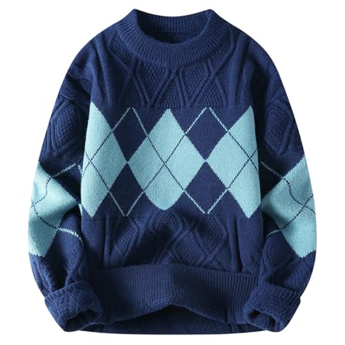 Pull tricot de coton homme chaud col semi haut vêtement hiver en maille respirante