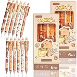 VOHESEA Capybara Stifte Set - 12 Stück Radierbarer Kugelschreiber & Gelstifte mit Tintenroller, Löschbare Stifte für Büro und Schule | Erasable Pen Set, Schreibwaren & Bürobedarf Set (0.5mm)