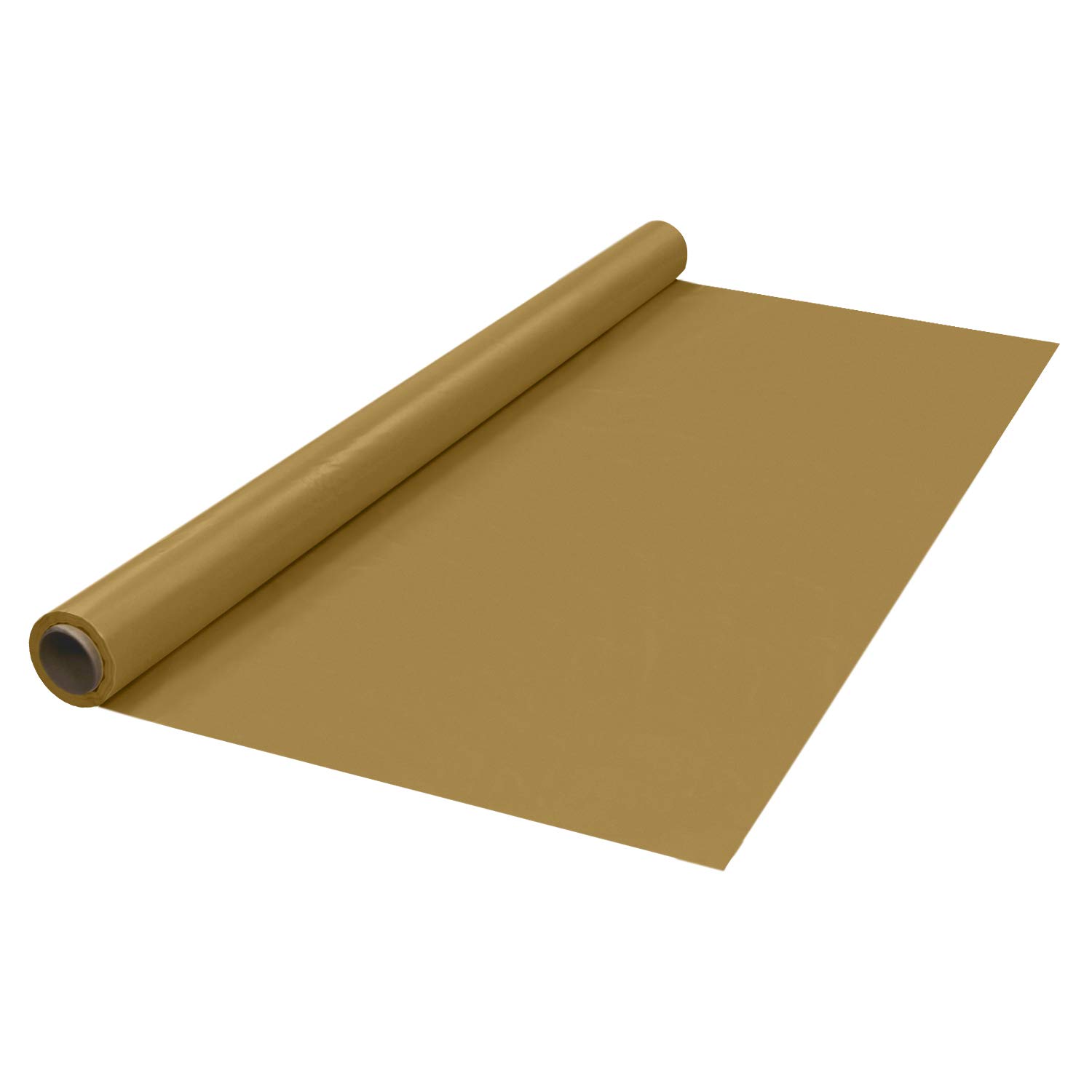 Party Essentials Heavy Duty Plastic Banquet Table Roll Available in 27 Colors, 40" x 150', Metallic Gold