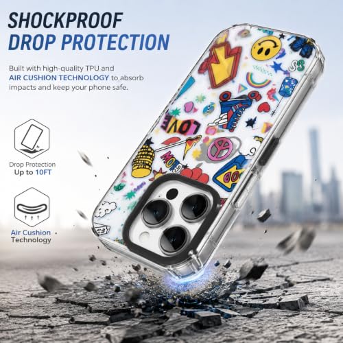 Image of SQUIF for iPhone 16 Pro Back Case Cover Silicone Transparent Soft Design Art Printed | Camera Bump Protection (Multicolor)
