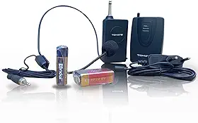 Microfone Sem Fio Headset Profissional Dinâmico para Palestras Igreja Aula Show Lapela Auricular Wireless UHF Som Limpo Confortável Ajustável Leve com Espuma Macia Almofadada Revestida
