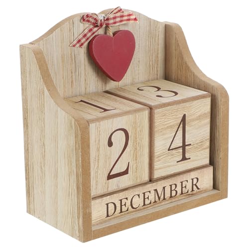 Calendrier Perpétuel en Bois pour Bureau Design Naturel et Finition Soignée