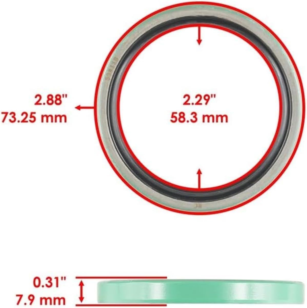Replacement Parts 2 Front Wheel Strut Hub Seal for Polaris for Trail Boss 350L 350 L 4X4 1990-1993 (diep#1725-02478)