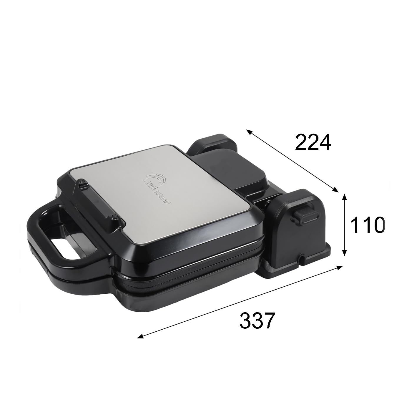 LITTLE BALANCE 8805 Flip Gaufres, Gaufrier électrique, Gaufrier Rotatif, Socle rotatif, Véritables gaufres belges, Sans PFAS, Antiadhésif, Voyant lumineux, 1200 W, Noir