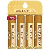 Burt's Bees 100% Natural Moisturizing Lip Balm, Honey with Beeswax - 4 Tubes