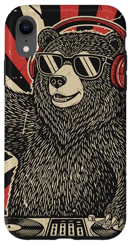 DJ Bear �^�[���e�[�u�� �w�b�h�t�H�� ���g�� ���y���D�� �X�}�z�P�[�X iPhone XR �p