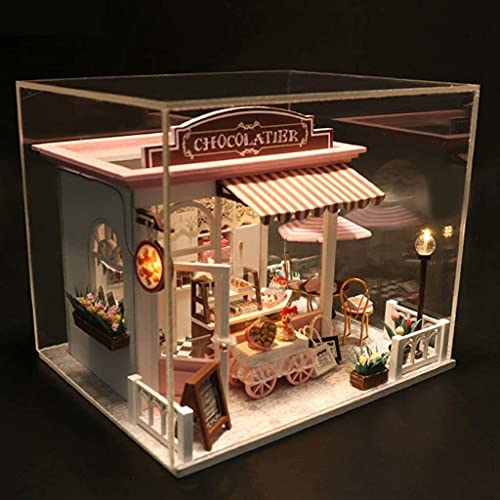 DIY-Miniatur-Puppenhaus-Modellbausatz, Gewächshaus Mit Staubschutz, Möbeln Und Led-Licht, Mini-Raum-Bastelsets Für… – Bild 6